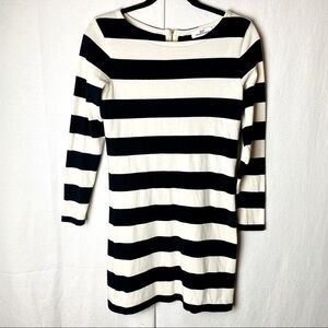 Vineyard Vines Black/Cream Stripe L/S Dress XS